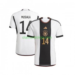 Camisola Alemanha Musiala 14 Homem Equipamento Primeiro Copa do Mundo 2022 Manga Curta